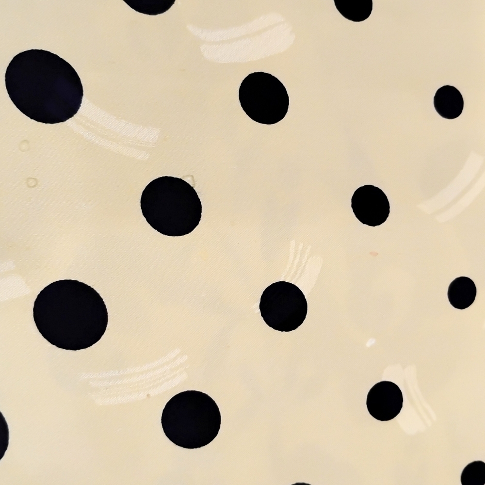 VINTAGE YELLOW SILK POLKADOT SCARF - Picture 6 of 6